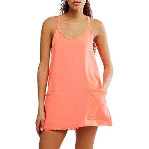 FP Movement | Free People Hot Shot Mini Dress Neon Coral Large